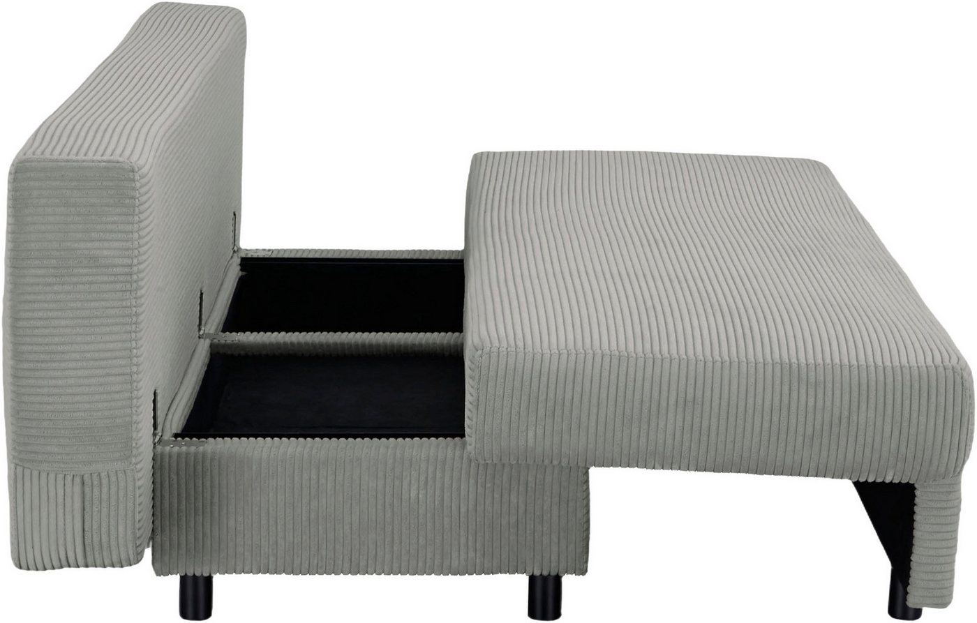 OTTO home Schlafsofa ONNIKO Cord, Breite: 192 cm, Liegefläche 121x192 cm, softer Cord-Bezug, mit Bettfunktion & Bettkasten – Bild 5 von 5