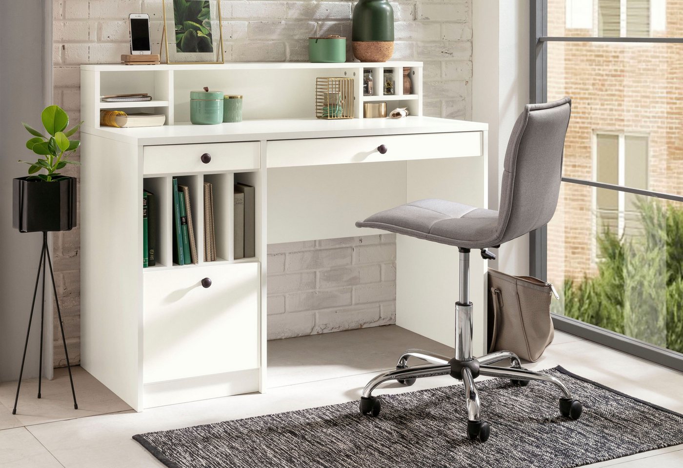 OTTO home Schreibtisch Licia, Computertisch, im Landhausstil, in 2 Breiten – Bild 2 von 5