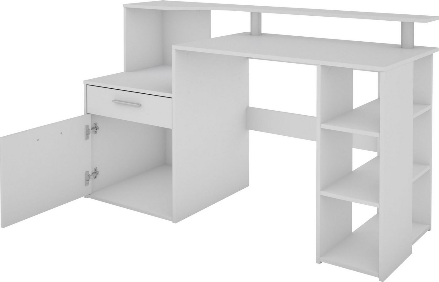 OTTO home Schreibtisch Luton, Breite 140 cm, Regal-Schreibtisch mit viel Stauraum – Bild 5 von 5