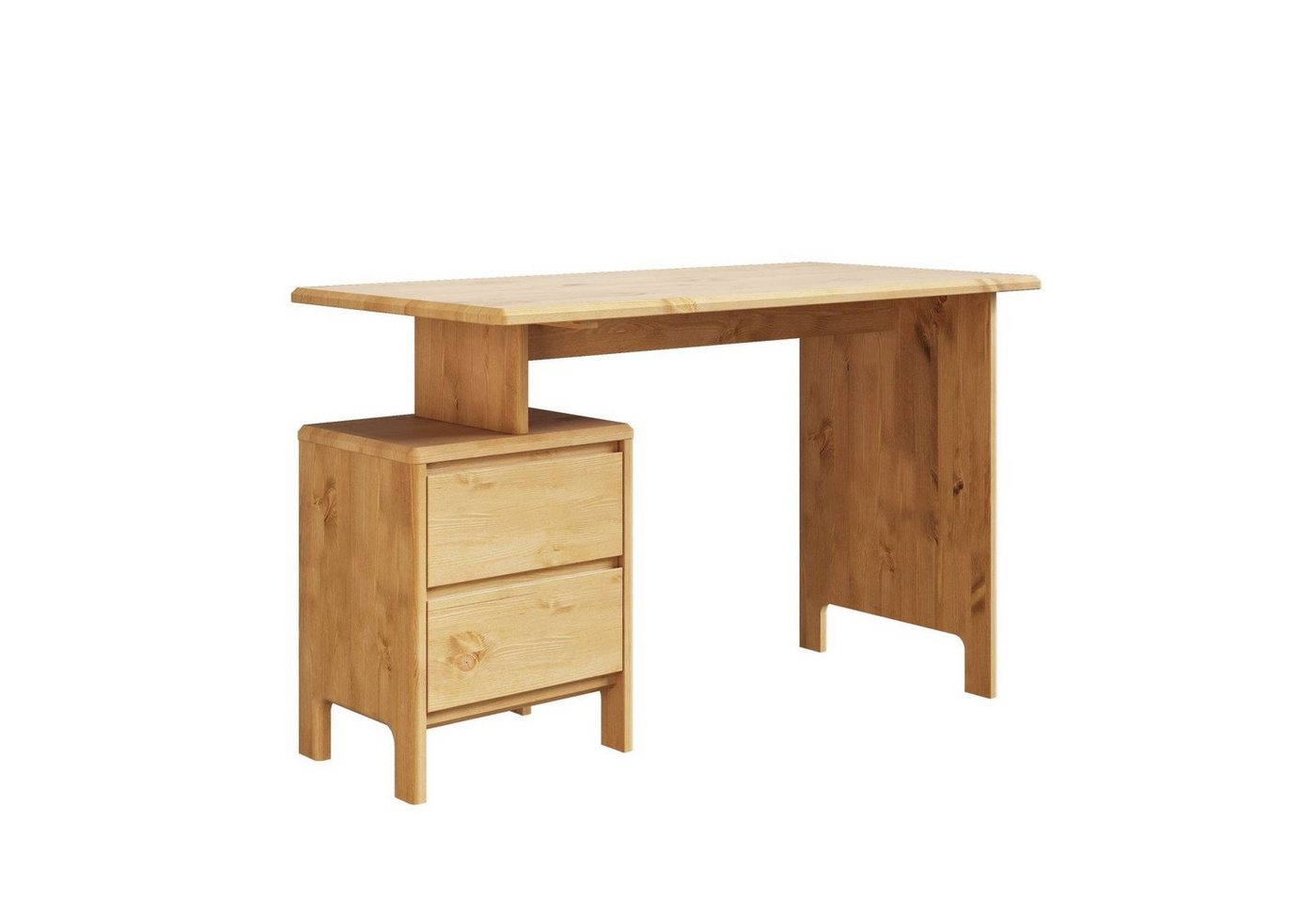 OTTO home Schreibtisch Luven, Computertisch, zertifiziertes Massivholz, mit 2 Schubkästen, Breite 120-140 cm – Bild 3 von 5