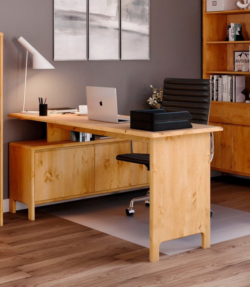 OTTO home Schreibtisch Luven, aus Massivholz, in 2 Breiten, variable Nutzung als Schreibtisch oder Eckschreibtisch – Bild 2 von 5
