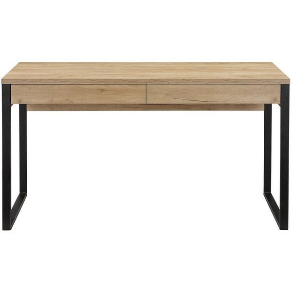 OTTO home Schreibtisch Moid, Computertisch im modernen Design, Breite 120/140/160 cm, mit Metallbeinen & Schublade