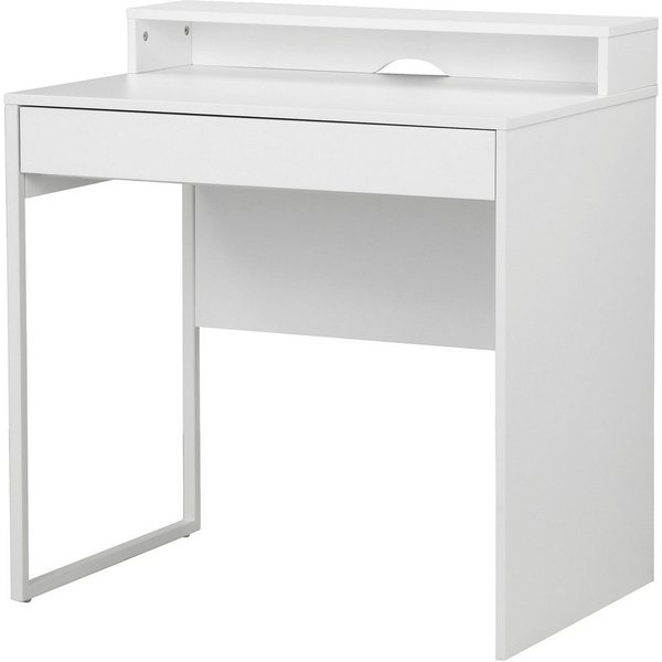 OTTO home Schreibtisch Moid, Computertisch in modernem Design, Breite 80 cm, mit Schublade, Kabeldurchlass & Metallkufe