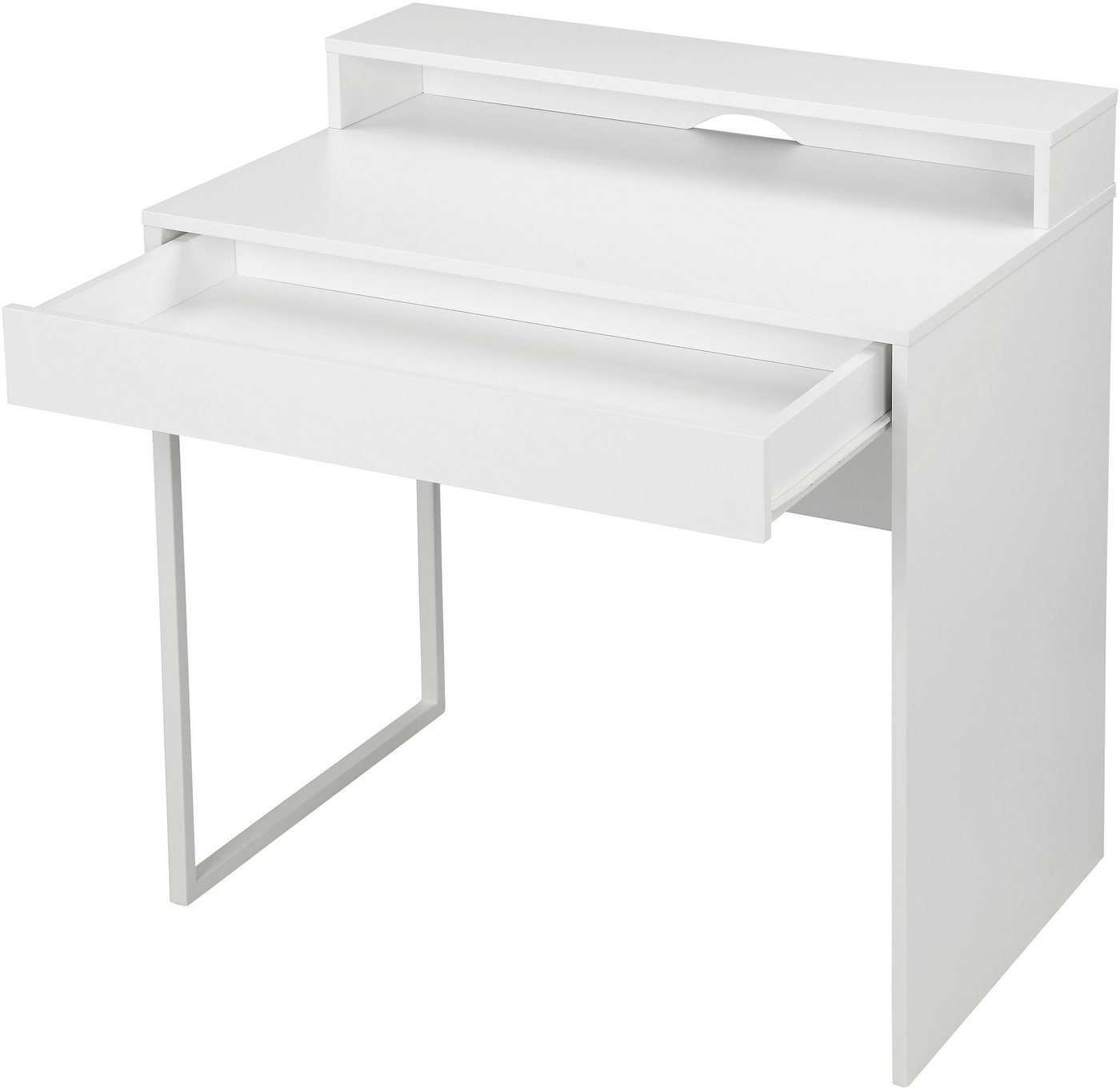 OTTO home Schreibtisch Moid, Computertisch in modernem Design, Breite 80 cm, mit Schublade, Kabeldurchlass & Metallkufe – Bild 5 von 5