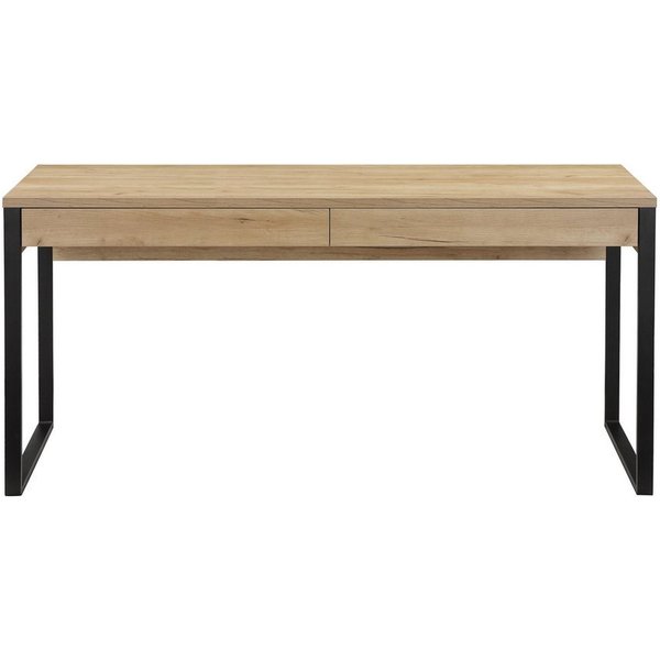 OTTO home Schreibtisch Moid, Computertisch im modernen Design, Breite 120/140/160 cm, mit Metallbeinen & Schublade