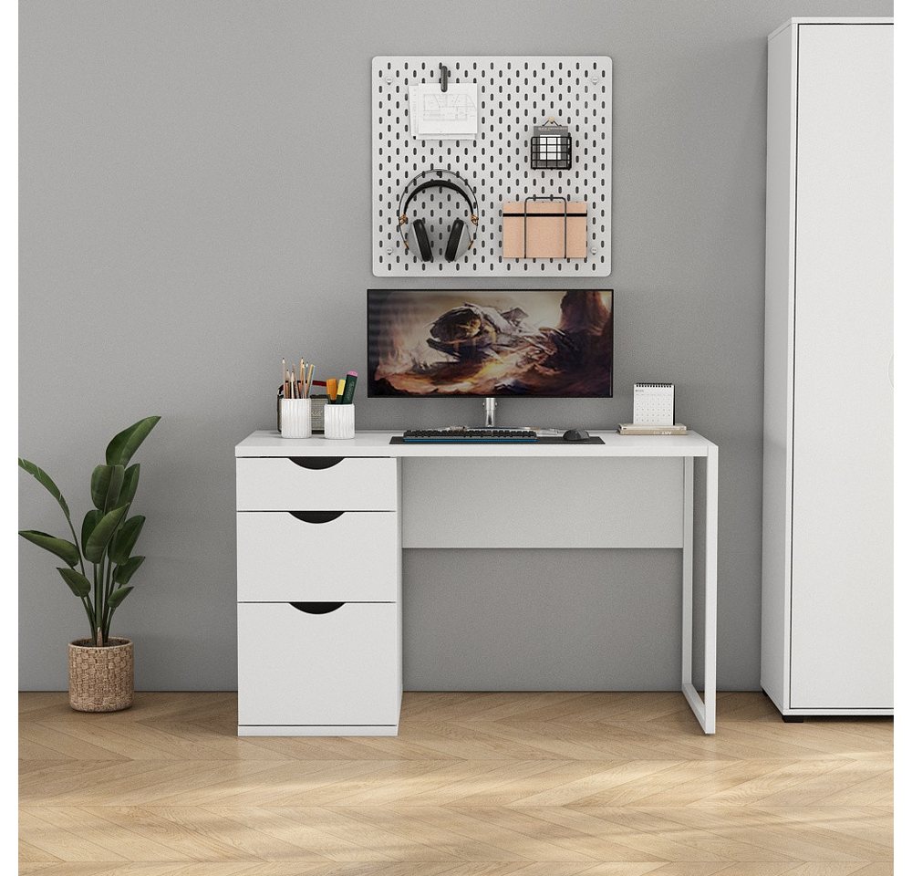 OTTO home Schreibtisch (Set, ALENNA-SRT), mit Schubladen, im modernen skandinavischen Design, Breite 120 cm – Bild 2 von 5