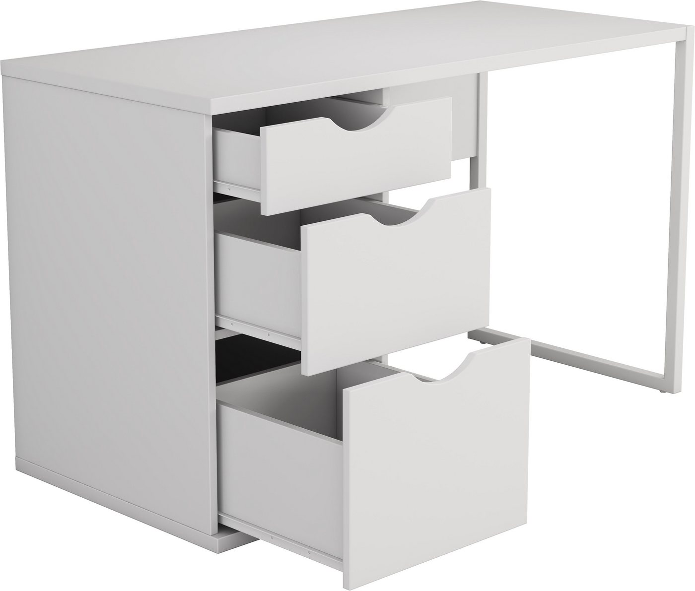 OTTO home Schreibtisch (Set, ALENNA-SRT), mit Schubladen, im modernen skandinavischen Design, Breite 120 cm – Bild 4 von 5