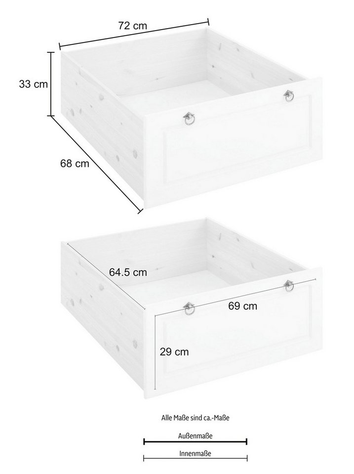 OTTO home Schubkasten Tessin (Set, 2 St), Bettschubladen auf Rollen, passend für das OTTO HOME Bett Tessin – Bild 3 von 4