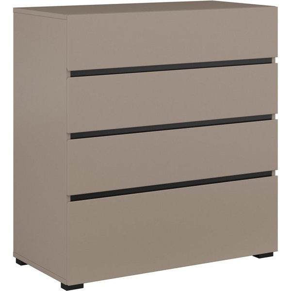 OTTO home Schubkastenkommode Cross, moderne grifflose Kommode, 80x40x85cm (BxTxH), Schubladenschrank, Sideboard mit 4 Schubkasten