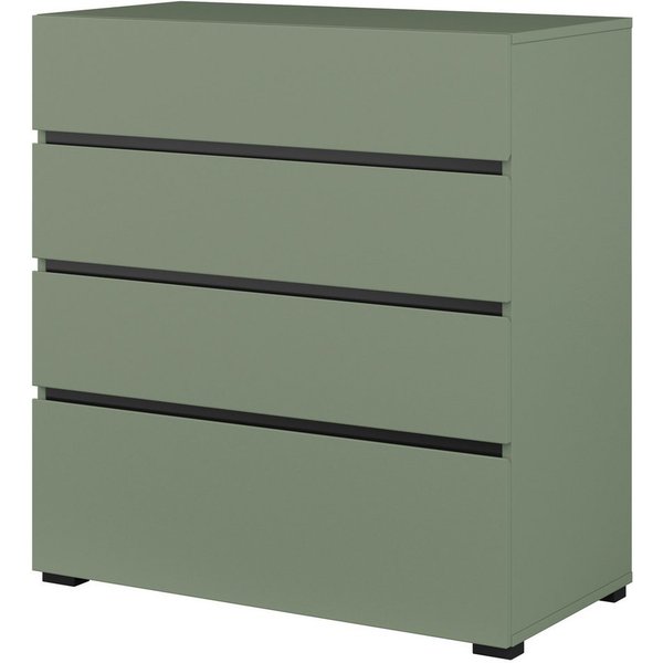 OTTO home Schubkastenkommode Cross, moderne grifflose Kommode, 80x40x85cm (BxTxH), Schubladenschrank, Sideboard mit 4 Schubkasten