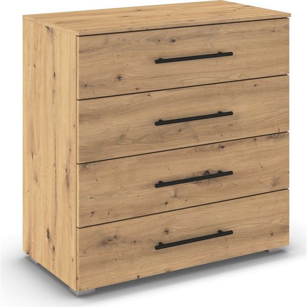 OTTO home Schubkastenkommode Kommode Sideboard Schubladenkommode Schlafzimmerkommode AVOLA (Breite 80 cm inkl. SOFT-CLOSE-FUNKTION mit Dekorfront), vier große u