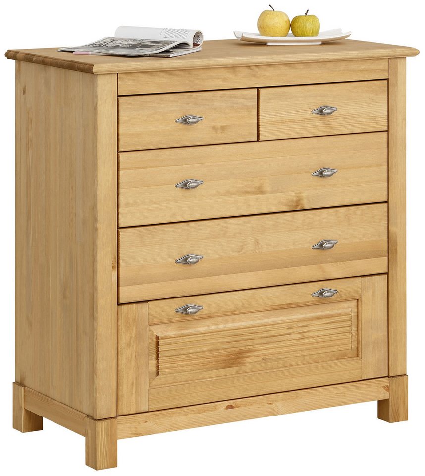 OTTO home Schubkastenkommode Rauna, aus massiver Kiefer mit 5 Schubladen, Breite 96 cm – Bild 5 von 5