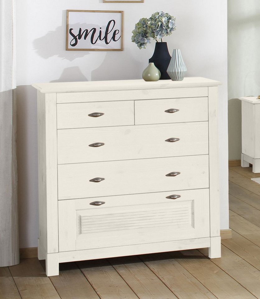 OTTO home Schubkastenkommode Rauna, aus massiver Kiefer mit 5 Schubladen, Breite 96 cm – Bild 5 von 5
