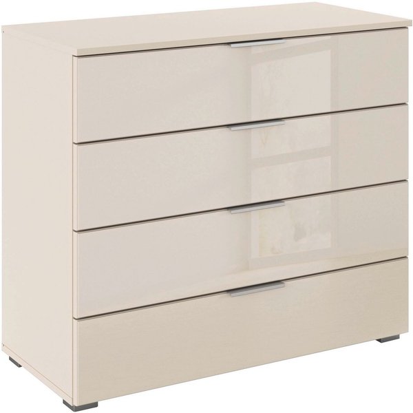 OTTO home Schubkastenkommode Sideboard Schubladenkommode Schubladenkommode AGORDO mit Glasfront (in zwei Griff-Farben, Breite 80 cm), vier große und geräumige S