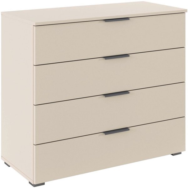 OTTO home Schubkastenkommode Sideboard Schubladenkommode AGORDO mit Dekor- oder Hochglanzfront (in zwei Griff-Farben, Breite 80 cm), vier große und geräumige Sc