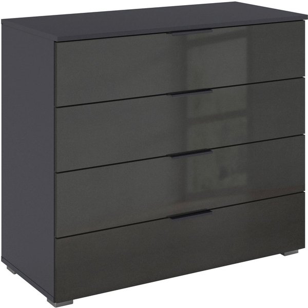 OTTO home Schubkastenkommode Sideboard Schubladenkommode AGORDO mit Dekor- oder Hochglanzfront (in zwei Griff-Farben, Breite 80 cm), vier große und geräumige Sc