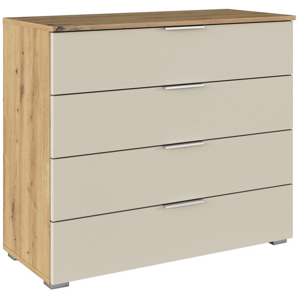OTTO home Schubkastenkommode Sideboard Schubladenkommode AGORDO mit Dekor- oder Hochglanzfront (in zwei Griff-Farben, Breite 80 cm), vier große und geräumige Sc