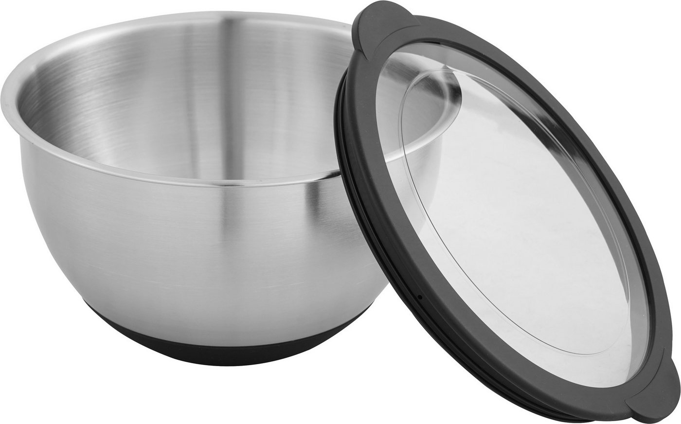 OTTO home Schüssel Sissela, inkl. Deckel, Ø 16 / 20 / 24 cm, Edelstahl 18/10, (Set, 3-tlg), Ideal zum Zubereiten, Lagern und Servieren von Speisen – Bild 2 von 5