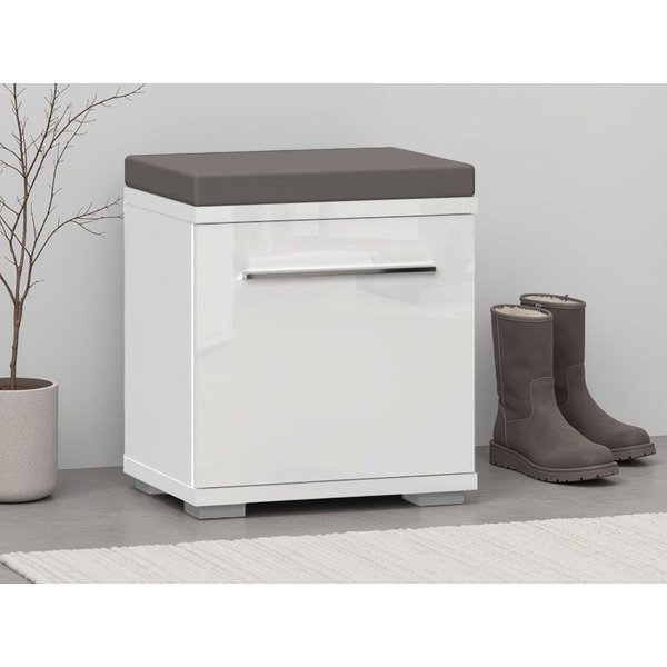 OTTO home Schuhbank Piano, Sitzbank inkl. Polsterkissen (H/B/T): 53/46/35cm), UV lackiert, hochglänzend, Soft-Close Funktion