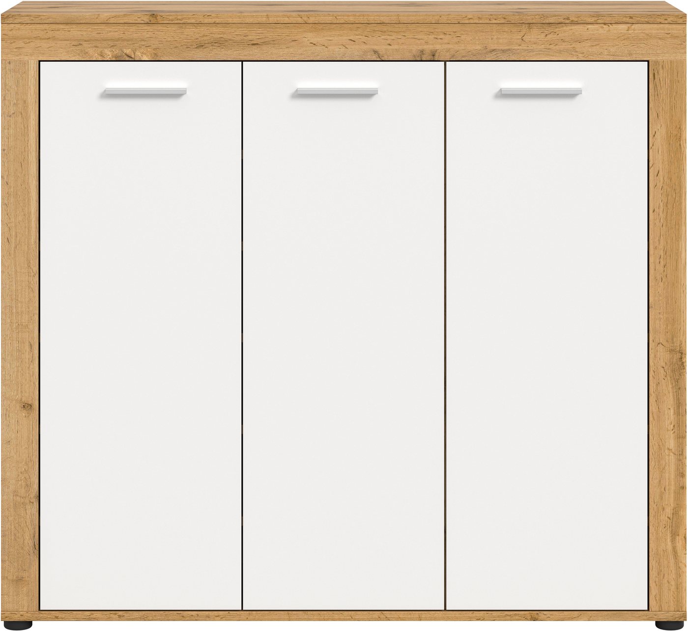OTTO home Schuhschrank AOSTA, Höhe 108cm, 3 Türen, 10 Einlegeböden, 12 Fächer (in verschiedenen Farbausführungen erhältlich, individuell kombinierbar) Kommode,  – Bild 3 von 5