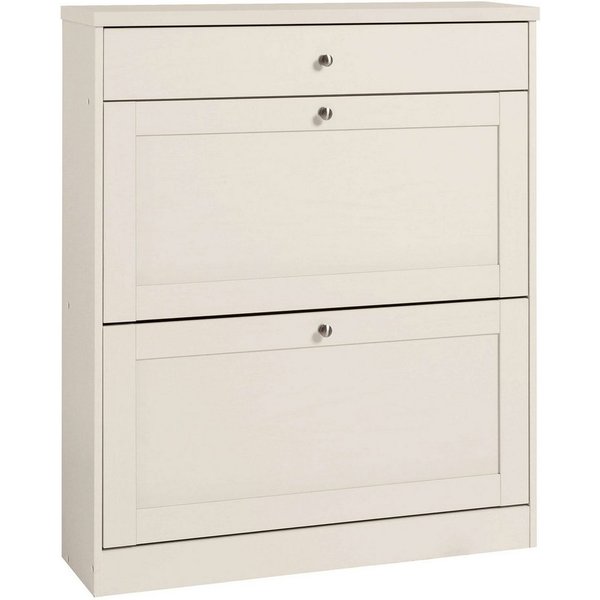 OTTO home Schuhschrank Heide Breite 90cm, mit Schubkasten, 2 Klappen und Facettenfront, Höhe 103cm