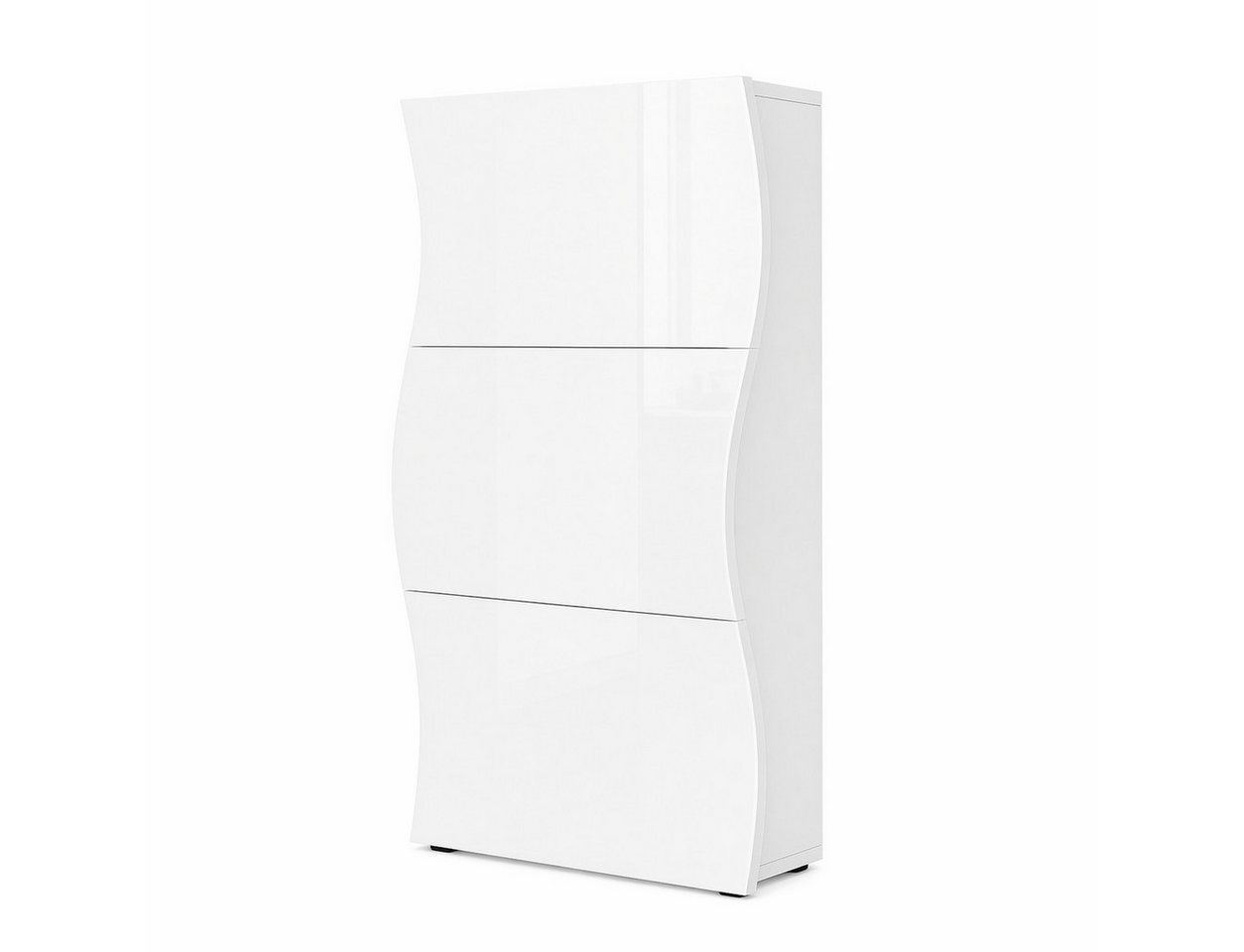 OTTO home Schuhschrank Luxor 3, Schuhklapper, Schuhkommode, Höhe 121 cm UV-lackiert, Hochglanz, grifflos, 3-Klappen – Bild 3 von 5