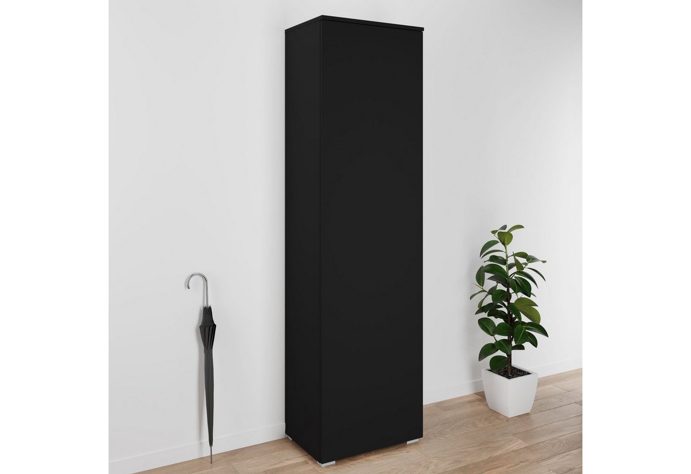 OTTO home Schuhschrank Paris, stehend oder hängend montierbar, Türanschlag wechselbar moderne Garderobenschrank Höhe 180cm, 6 geräumiger Fächer – Bild 5 von 5