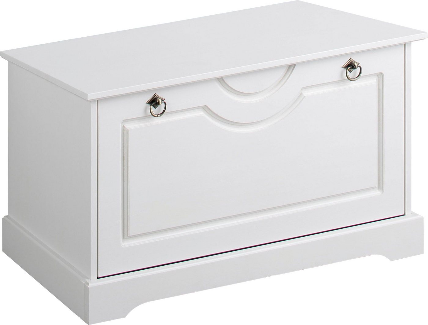 OTTO home Schuhtruhe Klera, Schuhbank, mit dekorativen Fräsungen, Lanhausstil (Made in Europe), Breite 81 cm, aus massiver Kiefer, FSC®-zertifiziert – Bild 2 von 5