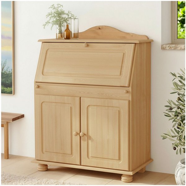 OTTO home Sekretär Mette, Schreibtisch im Landhausstil, aus Massivholz, Breite 82 cm