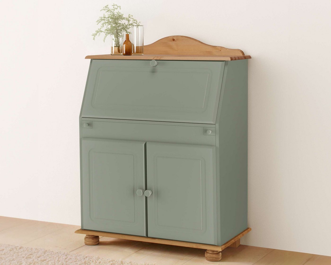 OTTO home Sekretär Mette, Schreibtisch im Landhausstil, aus Massivholz, Breite 82 cm – Bild 2 von 5