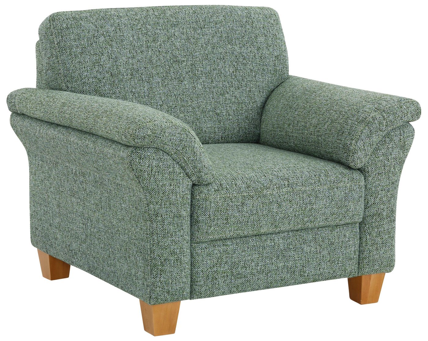 OTTO home Sessel Borkum, B: 101 cm, Federkern-Polsterung, komfortable Sitzhöhe 46 cm, Frei im Raum stellbar, Massivholzfüße, wohnliches Design – Bild 3 von 5