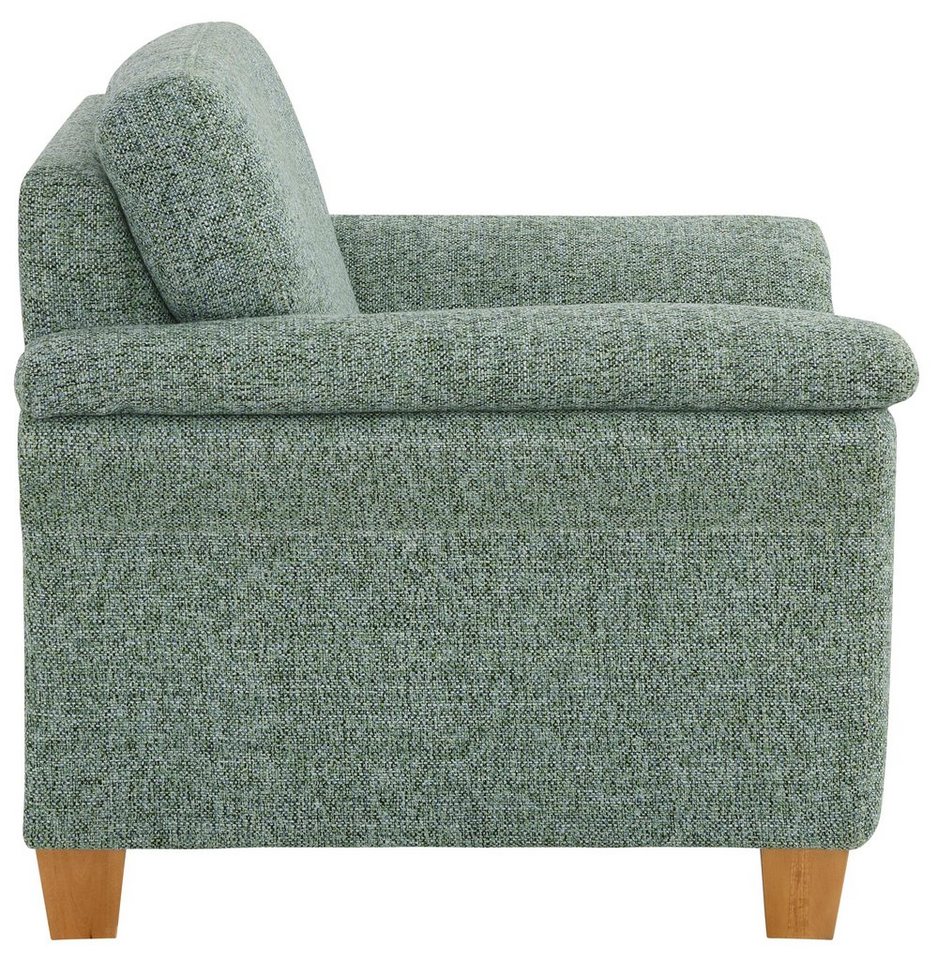OTTO home Sessel Borkum, B: 101 cm, Federkern-Polsterung, komfortable Sitzhöhe 46 cm, Frei im Raum stellbar, Massivholzfüße, wohnliches Design – Bild 5 von 5