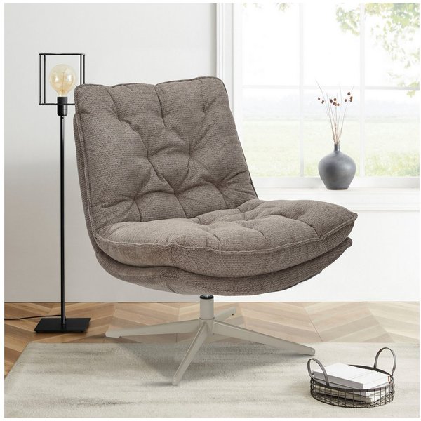 OTTO home Sessel LENII, Loungesessel im soften Webstoff, 360° Grad drehbar, Relax- und TV-Sessel