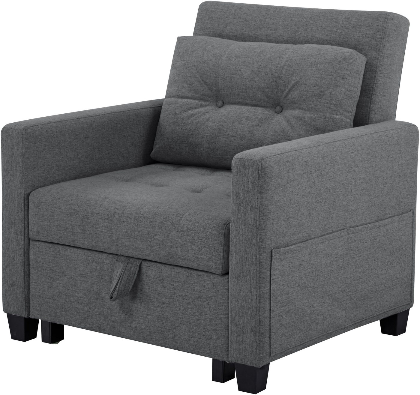 OTTO home Sessel TYLLI, 91 cm, wandelbar zum Gästebett, Schlafliege, klappbar, verstellbarer Rückenlehne, Klappmechanismus, Webstoff – Bild 4 von 5