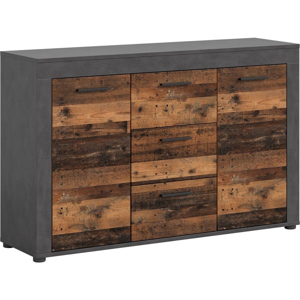 OTTO home Sideboard AOSTA, Breite 125 cm, 2 Türen, 3 Schubkästen, 4 Fachböden (in verschiedenen Farbausführungen, individuell kombinierbar), Kommode, Schrank, A