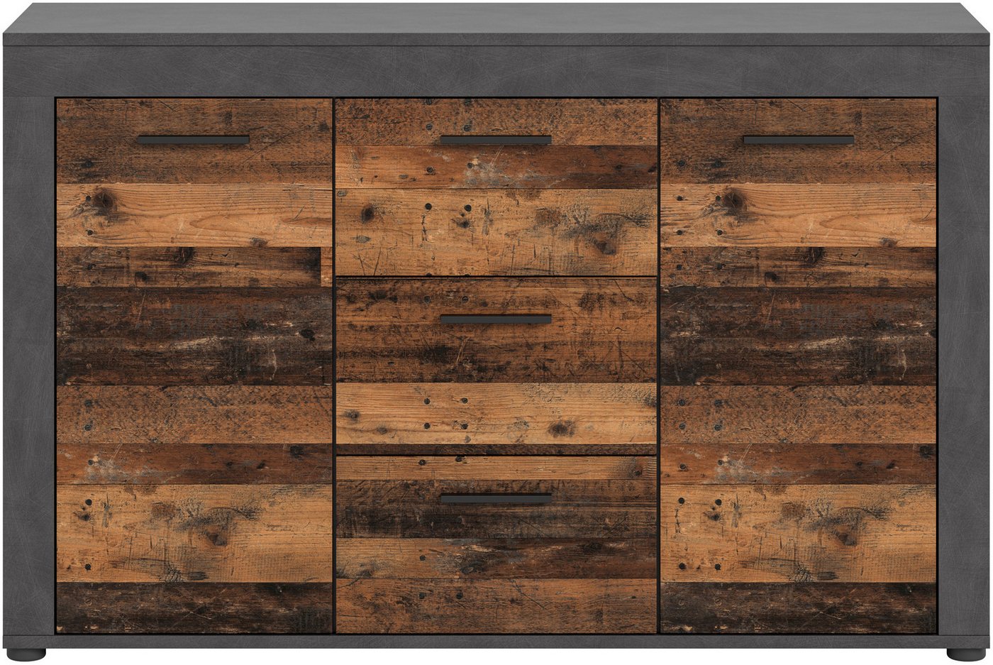 OTTO home Sideboard AOSTA, Breite 125 cm, 2 Türen, 3 Schubkästen, 4 Fachböden (in verschiedenen Farbausführungen, individuell kombinierbar), Kommode, Schrank, A – Bild 4 von 5