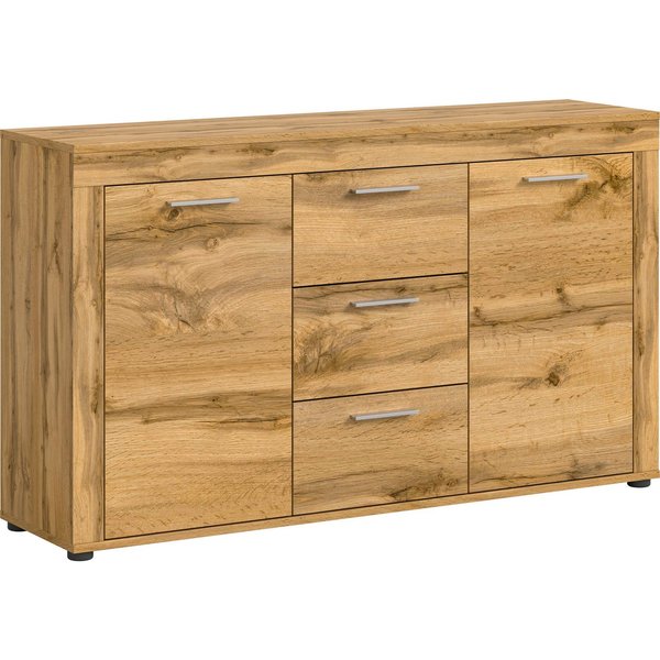 OTTO home Sideboard AOSTA, Breite 125 cm, 2 Türen, 3 Schubkästen, 4 Fachböden (in verschiedenen Farbausführungen, individuell kombinierbar), Kommode, Schrank, A