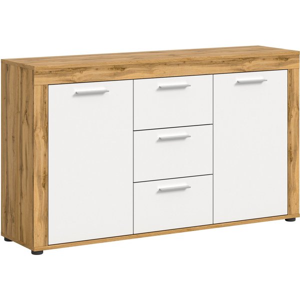 OTTO home Sideboard AOSTA, Breite 125 cm, 2 Türen, 3 Schubkästen, 4 Fachböden (in verschiedenen Farbausführungen, individuell kombinierbar), Kommode, Schrank, A