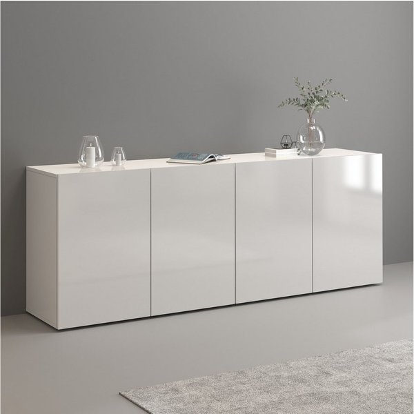 OTTO home Sideboard Egypt, Kommode, Schrank, grifflos, 4 Türen, Fronten Hochglanz lackiert, Breite 180