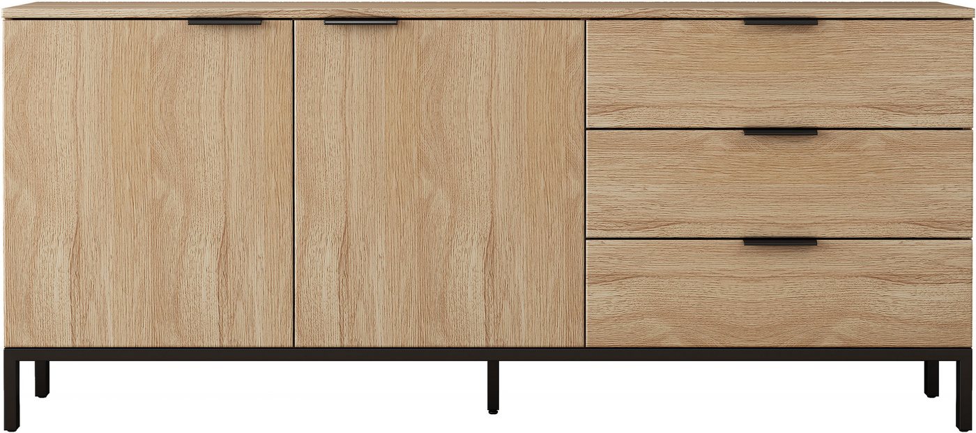OTTO home Sideboard Jorinde, Melaminoberfläche, flexibler Stauraum und robustes Metallgestell – Bild 2 von 5