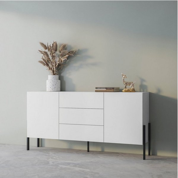 OTTO home Sideboard Jukon, Breite 150 bzw.180 cm, moderne grifflose Kommode, Schubladenschrank 2 Türen/3 Schubkästen, push-to-open-Funktion