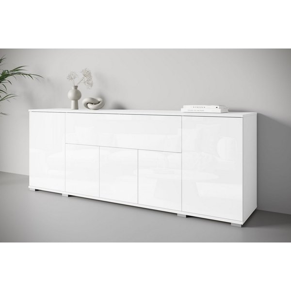 OTTO home Sideboard Kenia, B/H/T: 180 x 68 x 39,5 cm (1 St), Push-to-Open, Klappe und verstellbare Einlegeböden