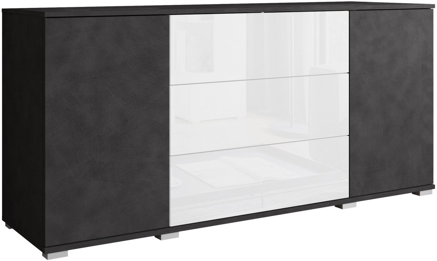 OTTO home Sideboard Kenia, Kommode für das Schlafzimmer/Wohnzimmer (1 St), Modernes Sideboard mit 3 Schubladen und 4 Fächern, Breite 150 cm – Bild 2 von 5