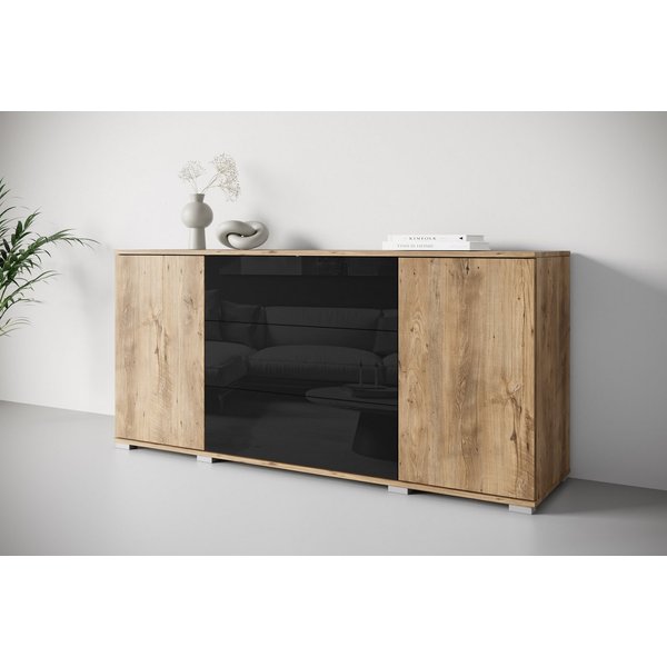 OTTO home Sideboard Kenia, Kommode für das Schlafzimmer/Wohnzimmer (1 St), Modernes Sideboard mit 3 Schubladen und 4 Fächern, Breite 150 cm