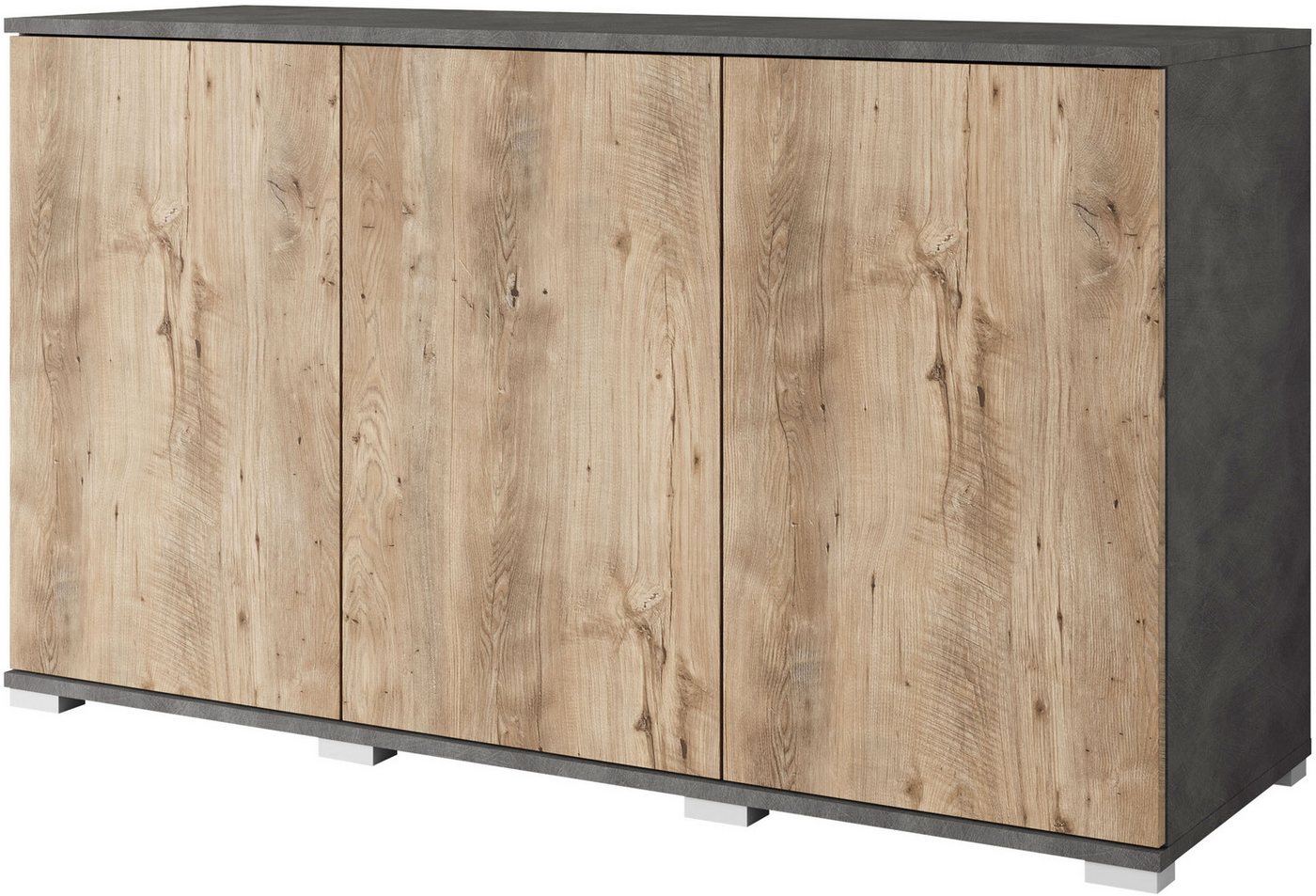 OTTO home Sideboard Kenia, moderne grifflose Kommode mit 3 Türen, Breite 120 cm (1 St), Push-to-Open-Fronten, höhenverstellbaren Einlegeböden – Bild 2 von 5
