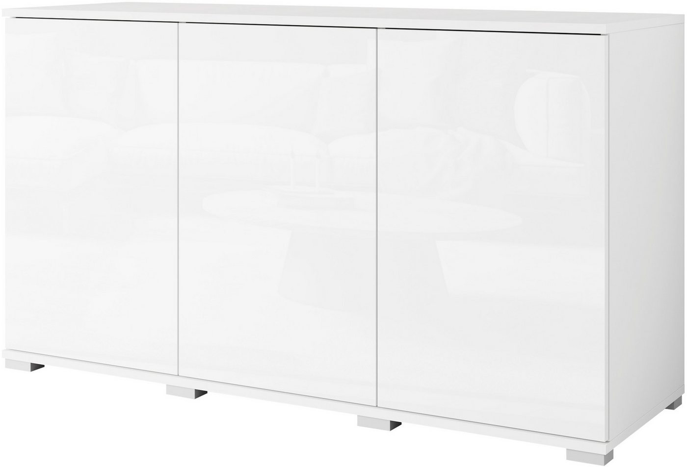 OTTO home Sideboard Kenia, moderne grifflose Kommode mit 3 Türen, Breite 120 cm (1 St), Push-to-Open-Fronten, höhenverstellbaren Einlegeböden – Bild 2 von 5