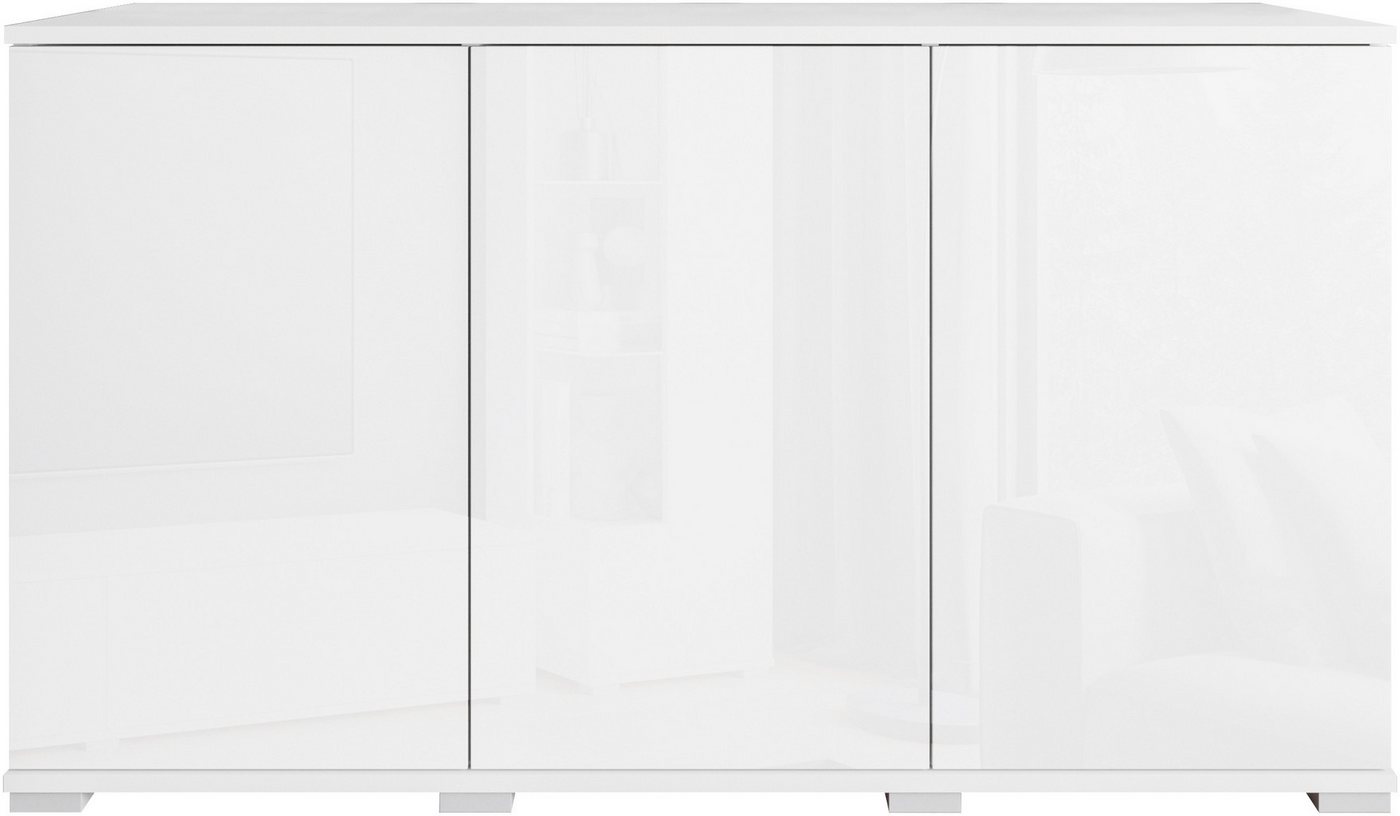 OTTO home Sideboard Kenia, moderne grifflose Kommode mit 3 Türen, Breite 120 cm (1 St), Push-to-Open-Fronten, höhenverstellbaren Einlegeböden – Bild 4 von 5