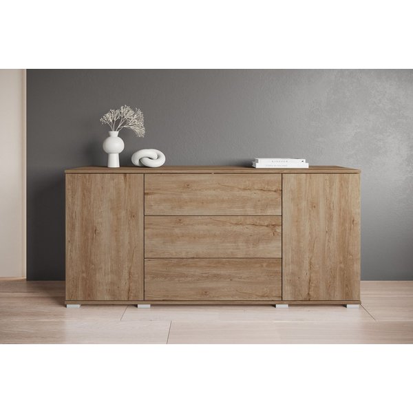 OTTO home Sideboard Kenia, Kommode für das Schlafzimmer/Wohnzimmer (1 St), Modernes Sideboard mit 3 Schubladen und 4 Fächern, Breite 150 cm