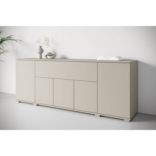 OTTO home Sideboard Kenia, B/H/T: 180 x 68 x 39,5 cm (1 St), Push-to-Open, Klappe und verstellbare Einlegeböden