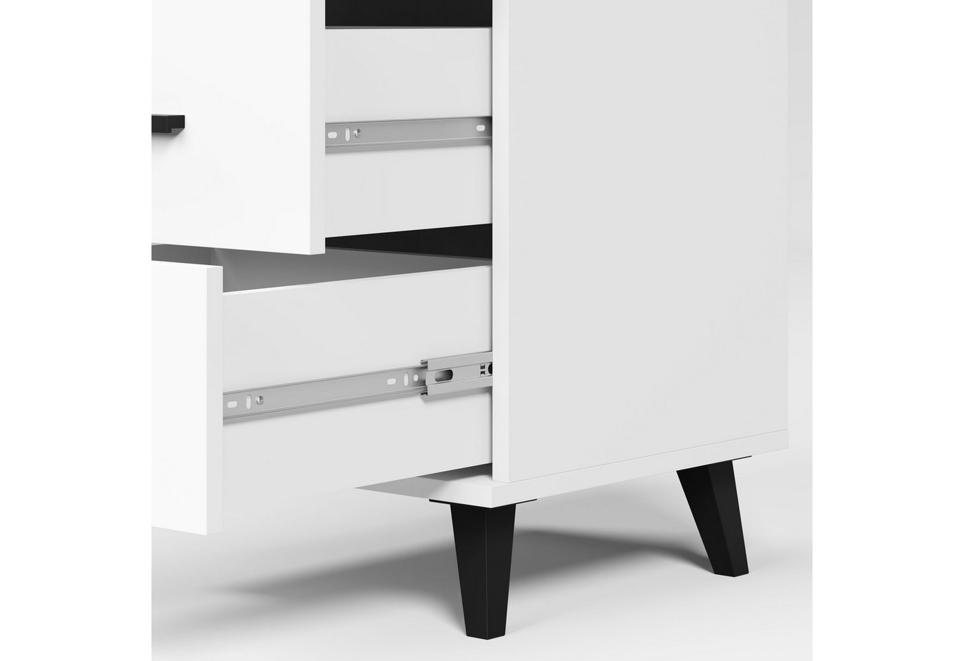 OTTO home Sideboard Lagos, Kommode, 5 Schubladen, schwarze Griffe & Füße (Wäscheschrank Bestseller in Top Qualität), modernes Design, B/T/H je 70/39,5/82,5 cm,  – Bild 5 von 5